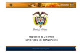 República de Colombia · • 1643 Cicloparqueaderos Fuente:Transmilenio s.a TRANSMILENIO FASE I y II – COSTOS DE INVERSIÓN FASE DISTRITO NACIÓN TOTAL APORTES ADICIONALES DISTRITO