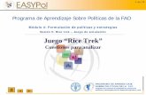 Sesión 5: Rice trek – Juego de simulación Juego “Rice Trek” · Programa de Aprendizaje Sobre Políticas de la FAO. Módulo 4: Formulación de políticas y estrategias. Sesión