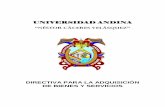 UNIVERSIDAD ANDINAplanificacion.uancv.edu.pe/wp-content/uploads/2017/... · GESTION DE CALIDAD R.N°0287-2016-UANCV-CU-R DIRECTIVA PARA LA ADQUISICIÓN DE BIENES Y SERVICIOS ... (Formato