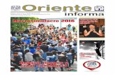 Oriente - UNAM 2016/Oriente Informa 838.pdf · social Marcela Vega Leal y Noé Mon-tealegre, y moderada por la maestra Irma Imelda Medina Ortega, se reiteró a los jóvenes la necesidad