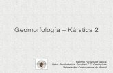 Geomorfología Kárstica 2 · 2014. 6. 30. · Cavernas y Galerías subterráneas: Conductos subterráneos, de sección circular u oval; con evidencias de circulación hídrica (fluvial).