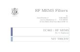 RF MEMS Filtersd2xunoxnk3vwmv.cloudfront.net/uploads/RF-MEMS-Filters.pdf · 2018. 6. 8. · EC462 : RF MEMS Dr. S. Raghavan NIT TRICHY RF MEMS Filters By Durai Praveen. D (108106024)