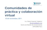 Comunidades de práctica y colaboración virtualbvsper.paho.org/videosdigitales/matedu/CGCCdP_dhuaman.pdf · Comunidades de práctica (CdP) Lima, 18 de noviembre de 20115 Fases “La
