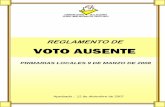 REGLAMENTO DE VOTO AUSENTE209.68.12.238/serviciosLineas/solicitudVoto/votoAusente... · 2008. 1. 19. · Su decisión en estos casos podrá ser apelada ante la Comisión por cualesquiera