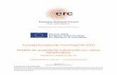 Consejo Europeo de Investigación (CEI) Modelo de acuerdo ...ec.europa.eu/research/participants/data/ref/h2020/... · 3.0 20.07.2016 Los principales cambios con respecto a la versión