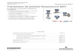 Transmisor de presión Rosemount 3051 - Conchgroup · • Protocolos HART de 4-20 mA, HART de 1-5 VCC de baja potencia, fieldbus Foundation y Profibus PA • Amplitudes e rangos calibrados