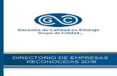 DIRECTORIO DE EMPRESAS RECONOCIDAS 2018...empresas reconocidas en oro dir: centro joyero guadalajara local 204 col. centro c.p. 44360 guadalajara, jalisco. tel: (01 33) 3618-1602 no.