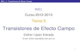 Tema 5 - Academia Cartagena99 · INEL 5 : Transistores de Efecto Campo CONCEPTOS CLAVE DEL TEMA 5 Tipos de transistores FET: •MOSFET de acumulación y deplexión; de canal n y canal