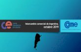 Intercambio comercial de Argentina. octubre 2019 - COMEX Situacion a... · • Hasta octubre, la canasta de economías regionales de Argentina exportó USD 5.167 millones, 1,8% menos