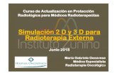 Simulación 2 D y 3 D para Radioterapia Externa · Simulación Convencional 2 D Inmovilización Simple Simulación: Fluoroscopía, Placas ortogonales, contorno. Planificación: Simple