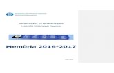 ESTRUCTURA ORGANITZATIVA I PERSONAL · DEPARTAMENT DE MATEMÀTIQUES Universitat Politècnica de Catalunya Memòria 2016-2017 Gener 2018