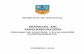 MANUAL DE ORGANIZACIÓN - Navojoa · 2018. 9. 7. · desarrollo ambiental, histórico, cultural y equitativo de Navojoa, otorgándole calidad de vida a la población partiendo del