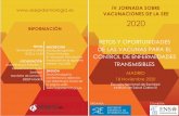VACUNACIONES DE LA SEE 2020 - seepidemiologia.es · 14:15-14:30 CONCLUSIONES Y CLAUSURA DE LA JORNADA 2020 PRESENTACIÓN La pandemia ocasionada por el virus emergente SARS-CoV-2 ha