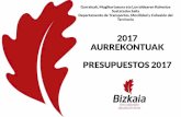 2017 AURREKONTUAK PRESUPUESTOS 2017 - Bizkaia...Presupuestos Generales del Territorio Histórico de Bizkaia Departamento de Transportes, Movilidad y Cohesión del Territorio 7 CAPÍTULO