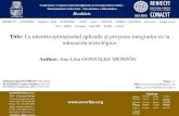 Title: La interdisciplinariedad aplicada al proyecto integrador en la … E INVESTIGACION... · 2017. 12. 29. · Title: La interdisciplinariedad aplicada al proyecto integrador en