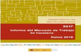 2017. Informe del Mercado de Trabajo de Provincia. Datos 2016...1 2017 –Informe del Mercado de Trabajo de Cantabria. Datos 2016 ... PARO REGISTRADO SEGÚN SECCIÓN DE ACTIVIDAD ECONÓMICA