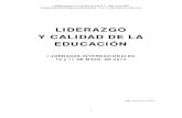 LIDERAZGO Y CALIDAD DE LA EDUCACIÓN CONGRESO... · liderazgo pedagÓgico y calidad educativa en las instituciones de educaciÓn superior: percepciones de los estudiantes de la universidad