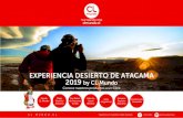 EXPERIENCIA DESIERTO DE ATACAMA 2019 by CL Mundo€¦ · TABLA DISTANCIAS ADICIONALES Conexión Bolivia: Paso HITO CAJÓN Ubicado a 48 kms desde San Pedro (1 Hora Trasfer) Altura