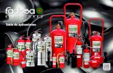 Tabla de aplicaciones - extintoresfadesa.com.ar€¦ · Tabla de aplicaciones Cautio S.R.L. Capacidad kg 1 ø3” 1 ø4” 2.5 5 10 25 50 50* 70 70* 100 100* 5 10 ABC 60A122A131A101