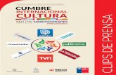 CLIPS DE PRENSA€¦ · Gran Encuentro Internacional de la Red de Cultura de Mercociudades que se realizará en la comuna de Peñalolén y que recibirá a más de 500 representantes