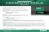 IDM cemento cola basico zaidmmorteros.com/wp-content/IDM_cemento_cola_basico_za.pdf · SECCIÓN 2. IDENTIFICACIÓN DE PELIGROS 2.1. Clasificación de la sustancia o de la mezcla: