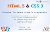 HTML 5 & CSS 3 · coherente y fácil de entender por otras personas. ... En esta versión el Doctype es mucho más simplificado y compatible con HTML y XHTML. ... (CSS3), nuestro