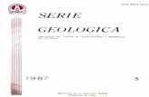 S£RIE GEOLOGICA · Una, caracter1stica de este ambiente sedimentario es la tendencia a una~ -latina y suave elevaci6n de la zona durante 1m tiempo, con el consiguieD'te hundimiento