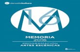 MEMORIA 2016€¦ · revista ARTEZ continuó colaborando en la elaboración y difusión del programa de dFERIA. El Festival de Teatro de Bolsillo atrajo alrededor de 3.000 personas