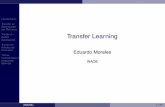 INAOE - Ciencias Computacionales - Transfer Learningemorales/Cursos/Aprendizaje2/... · 2017. 6. 1. · Introduccion´ Transfer en Aprendizaje por Refuerzo Tranfer en Redes Bayesianas