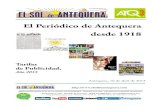 El Periódico de Antequera desde 1918 · 2016. 7. 2. · El Periódico de Antequera desde 1918 Antequera, 10 de abril de 2013 · Encarnación 4, bajo · Apartado de Correos 6 · 29200