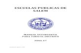 SPS Districtwide Student Handbook-2016-17-SPANISH · Manual!Estudiantil!del!Distrito!Escuelas!Públicas!de!Salem!(2016