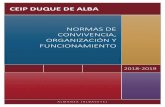 NORMAS DE CONVIVENCIA, ORGANIZACIÓN Y FUNCIONAMIENTOceip-duquedealba.centros.castillalamancha.es/sites/ceip... · 2018. 11. 8. · Normas de Convivencia, Organización y Funcionamiento