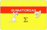 SUMATORIAS · algebraica ésta se puede descomponer en sumatorias independientes. Ejemplo: Donde: k y k son constantes. P4. Una sumatoria cuyo índice inferior no es la unidad puede