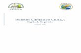 Boletín Climático CEAZA · 2017. 2. 7. · interiores y la pre cordillera, donde se en gran parte de la zona observaron máximas medias sobre los 30°C. Además, las mínimas y