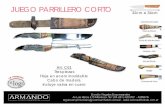 JUEGO PARRILLERO CORTO - Cueros Armandocuerosarmando.com.ar/wp-content/uploads/CATALOGO-Regalos-Em… · Incluye vaina en cuero Medidas de hoja: desde 10cm a 16cm (Medidas especiales