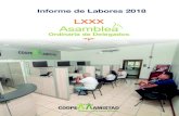 LXXX Asamblea - Coopeamistad DE...de la Ley 8204, se realizaron inversiones en infraestructura como la Plataforma de Servicios de nuestra oficina en Coyol, la oficina de Zarcero y