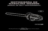 MOTOSIERRA DE GASOLINA MG2600 - cdn.manomano.com · normas de uso y seguridad antes de utilizarla. OTRAS ADVERTENCIAS: Una utilización incorrecta podría causar daños a la máquina