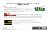 ACTIVIDADES DESAROLLADAS POR LA FCHB ...fchb.es/wp-content/uploads/2019/09/2017_PROY-2017_WEB...ACTIVIDADES DESAROLLADAS POR LA FCHB EJERCICIO 2017 CINE CICLOS DE CINE BRASILEÑO CEB