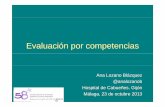 Evaluación por competencias - SEFH · 2014. 3. 17. · Evaluación por competencias Ana Lozano Blázquez @analozanob Hospital de Cabueñes. Gijón Málaga, 23 de octubre 2013. El