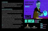 TENIS DE MESA - Deportes Castilla-La Mancha · 2018. 11. 22. · TENIS DE MESA Juventud y Deportes. CAMPEONATO PROVINCIAL TENIS DE MESA 2018/19 La Comisión Provincial del Campeonato