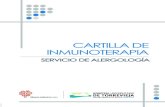 cartilla inmunoterapia Torrevieja · CARTILLA INMUNOTERAPIA La inmunoterapia se debe administrar por vía subcutánea profunda, pellizcando la piel y tejido subcutáneo. A continuación,