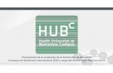 Presentación de la propuesta de la Universitatde Barcelona ... · ARWU 2010) UB est á enre las 77 y 100 mejores universidades en el ámbio de Medicina Cl ínica y Farmacia ARWU