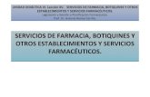 SERVICIOS DE FARMACIA, BOTIQUINES Y OTROS ...personales.us.es/antonioramos/web/legislacion-gestion/...de un servicio de farmacia hospitalaria será incompatible con cualquier clase