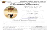 Preparación Matrimonial...Sábado, 1 de Noviembre de 2014 8:00am — 3:00pm $150 por pareja (Almuerzo y Material Incluido) Para más información o para inscribirse enviar un email
