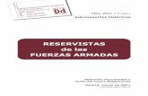 RESERVISTAS de las fuERzAS ARmAdAS · Revista española de defensa. ‐‐ N. 192 (feb. 2004), p. 10‐11 Militares a tiempo parcial: el Ministerio de Defensa convoca para este año