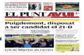 P6-22 Puigdemont, disposat a ser candidat el 21-D · a ser candidat el 21-D ... A la taula del costat, una parella de peruans, home i dona, que s’havien trobat en aquella situació