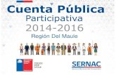 Cuenta Pública - Sernac · Cuenta pública 2014 –2016 SERNAC EN CIFRAS PROTECCIÓN Servicio Nacional del Consumidor •4.205 a través de internet •26.127 a través de la oficina