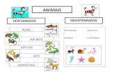 ANIMAIS · 2020. 9. 11. · animais vertebrados peixes anfiios rÉptiles aves mamÍferos invertebrados artrÓpodos molusos gusanos elentÉreos