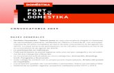 CONVOCATORIA 2019 - landingstatic.domestika.org · CONVOCATORIA 2019 BASES GENERALES • Portfolio Domestika - Talento joven es una convocatoria dirigida a creadores de nacionalidad