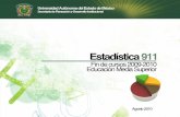 Estadística 911 - Fin de cursos 2009-2010 - Educación ...planeacion.uaemex.mx/docs/EMS_Fin0910.pdf · Contenido Pág. Introducción 5 1. Matrícula del Estado de México por control